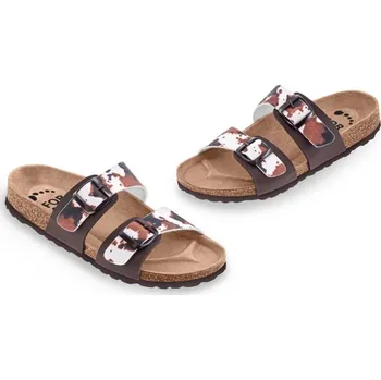 Pánské pantofle Obuv zdravotní FORcare 203067 bílá, hnědý potisk 36