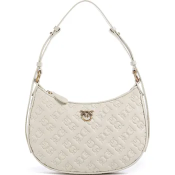 Pinko Half Moon Mini - Taška přes rameno v slonovinová, kůže, 221638 | Kabelky pro ženy & muže