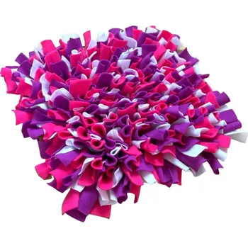 Hračka pro psa Čmuchacíkoberečky.cz® Čmuchací kobereček extra hustý FIALOVO-RŮŽOVO-BÍLÝ Velikost: 30x15cm