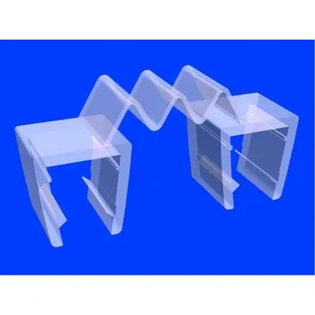 BESTECO Těsnící Lišta k Pantům pro Sklo 10 mm, Svislá, Transparentní, Délka 150-200 cm Délka: 150 cm