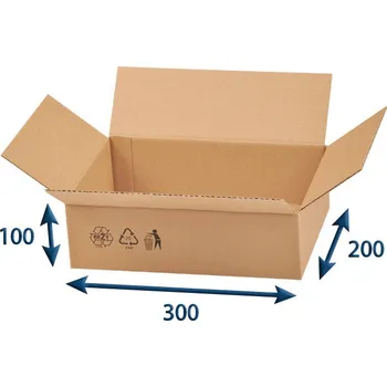 Obalový materiál Kartonová krabice 3VVL hnědá 300x200x100 mm