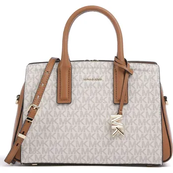 Michael Kors Laila - Kabelka v slonovinová/hnědá, plátno, 229007 | Kabelky pro ženy & muže