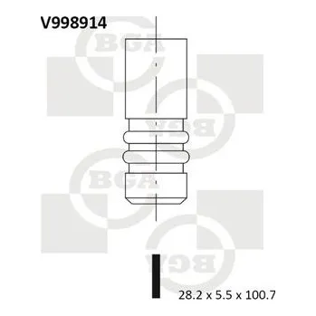 Ventil motoru Sací ventil BGA V998914