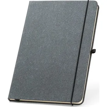 Zápisník MATISSE. Poznámkový blok A5 s pevnými deskami z kůže (70 % recyklované) s linkovanými listy - Černá