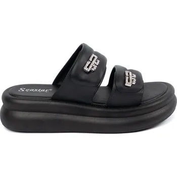 Dámské žabky Seastar Pěkné nazouváky dámské černé na platformě 38