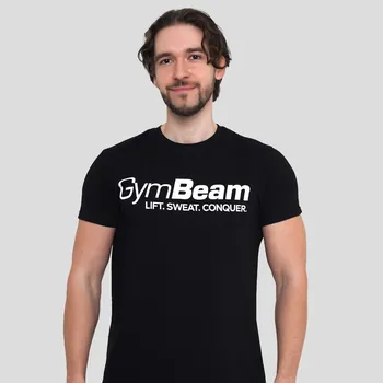 Pánské tričko GymBeam Lift T-shirt Black XL černá