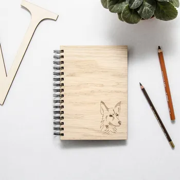 Zápisník Dědova dílna Dřevěný blok Bílý ovčák Papír: Bez linek (čistý)