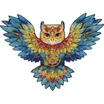 RoboTime Dřevěné puzzle - Sova - 200 dílků