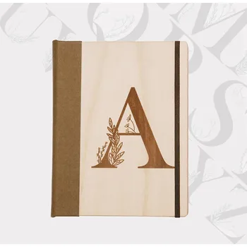 Zápisník Dědova dílna Dřevěný zápisník Písmeno na přání buk Papír: Linkovaný