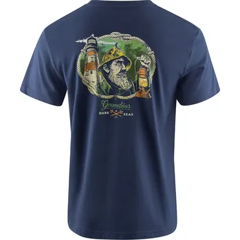 Rybářské oblečení Grundéns Tričko Dark Seas X Grundens Watchman SS T-Shirt Dark Navy - XL