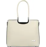 Luxusní dámská kabelka do ruky Delami Bella Rosa, světle krémová