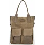 Stylová dámská kožená kabelka na rameno Delami Giulia, taupe