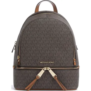 turistický batoh Michael Kors Rhea Zip Batoh 32cm, 11L, tmavohnědá, plátno, 139970