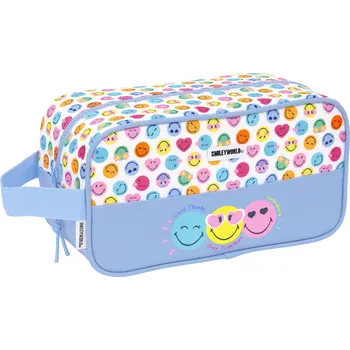 Dětská cestovní taška na boty Smiley Joyful Vícebarevná Světle modrá (29 x 15 x 14 cm)