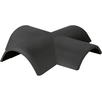 Střešní krytina Hřebenáč rozdělovací X Bramac Novo se dvěma příchytkami -břidlicově černá