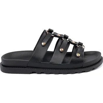 Dámské žabky Seastar Stylové černé dámské nazouváky na plochém podpatku 36