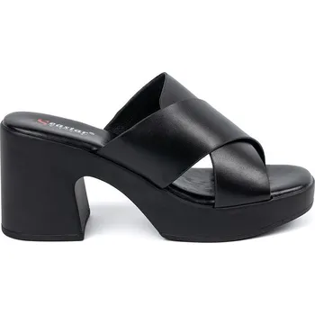 Dámské žabky Seastar Designové dámské černé nazouváky na širokém podpatku 37