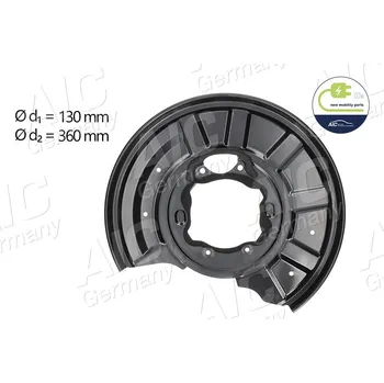 Brzdový kotouč Ochranný plech proti rozstřikování, brzdový kotouč AIC 55102