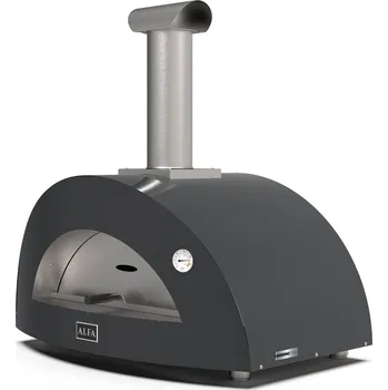 Pec na pizzu Alfa Forni ALFA - 3 PIZZE hybrid, barva šedá