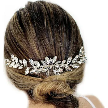 Svatební dekorace Hřeben do vlasů s broušenými kameny hand made