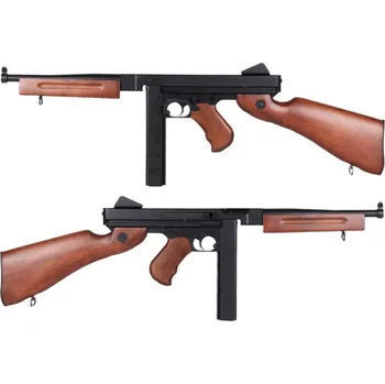 Airsoftová zbraň Snow Wolf Airsoftový samopal M1A1 - celokov, pravé dřevo (SW-05W)