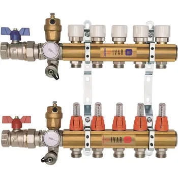 rozdělovač topení Ivar Sestava rozdělovač/sběrač - 5 cestný IVAR.CS 553 VP 553973BS
