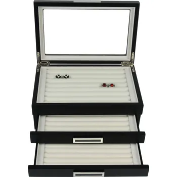 Šperkovnice Amparo Miranda® Dřevěná kazeta na manžetové knoflíky Miranda 4120-108 Black