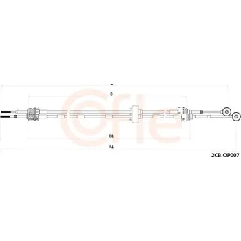 Tažné lanko, ruční převodovka COFLE 2CB.OP009