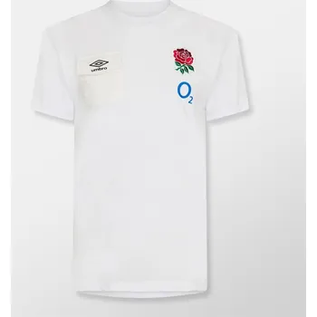 Umbro England Rugby Presentation T-Shirt 2024 Mens Brilliant White M