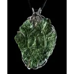 Drakkaria ZELENÝ MUŽ, stříbrný přívěsek s vltavínem, Ag 925