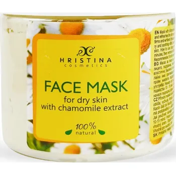 Pleťová maska Hristina Přírodní maska na suchou pleť s výtažkem z heřmánku 200 ml