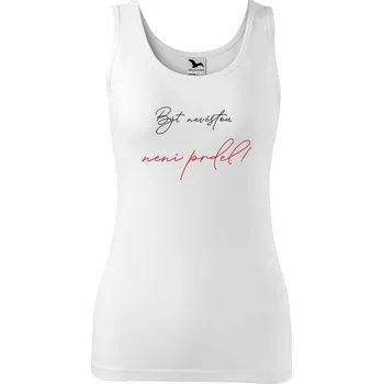 Dámské tílko s potiskem Být nevěstou není prdel Velikost: XS, Barva: Bílá