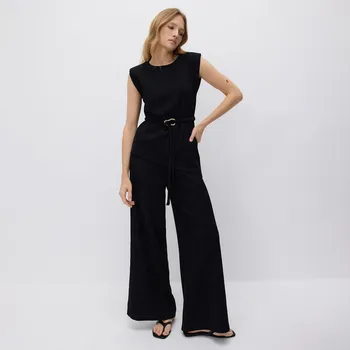 Reserved - Kalhoty ze strukturované látky - černý - ZQ701-99X - ZQ701-99X-S