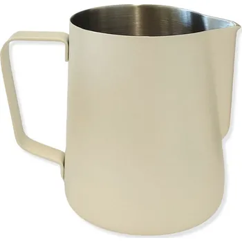 Konvička na mléko Ecocoffee konvička na šlehání mléka Barista, krémová, 600ml