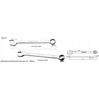 Klíč Očkoplochý klíč 21mm, délka 259mm toptul AAEB212