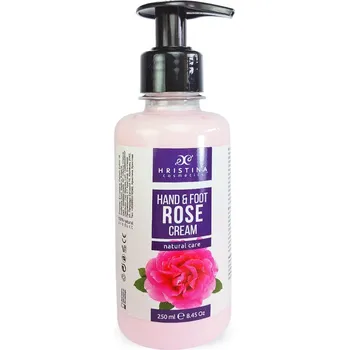 Kosmetika na nohy Hristina Přírodní krém na ruce a nohy s bulharským růžovým olejem 250 ml