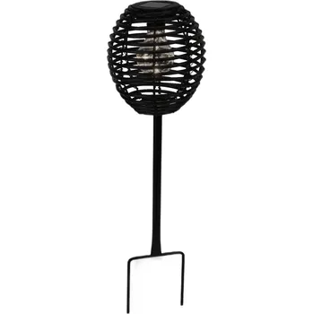 Venkovní osvětlení SOLÁRNÍ LAMPA KOULE RATTAN ČERNÁ PROGARDEN