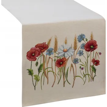 ubrus Béžový běhoun na stůl, vícebarevný, 100 x 40 cm