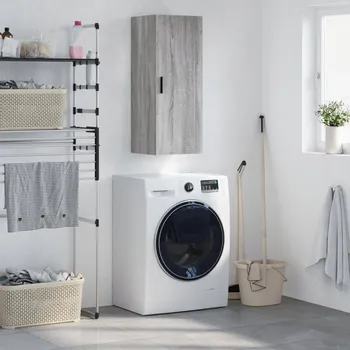 Koupelnový nábytek VidaXL Závěsná skříňka, šedý dub sonoma,