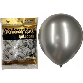 Balónek BALÓNKY 50 KUSŮ LATEXOVÉ STŘÍBRNÉ 12 PALCŮ NAROZENINY OSLAVA PÁRTY GIRLANDA