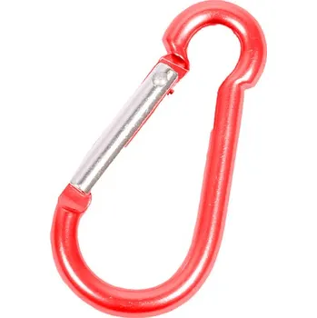 pomocná karabina Vázací-technika.cz Hliníková karabina požárnická červená