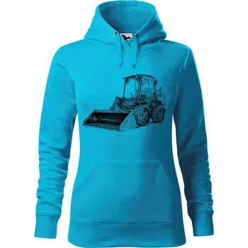 Dámská mikina Mikina - Smykem řízený nakladač SSL-270 Barva: Modrá - tyrkysová (44), Velikost: XL, Střih: Dámské