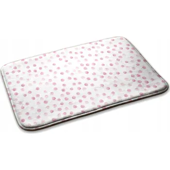 Rohožka Měkký Kobereček Rohožka do Obýváku Loft Glamour Růžové tečky vzor 75x45 cm