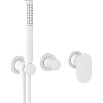 Sprchový set Ravak SG 065 Podomítková baterie 2-cestná s tělesem, se sprchovým setem SG 065.10WHM.O2.+S Podomítková baterie 2-cestná s tělesem, se sprchovým setem, bílá matná X070575