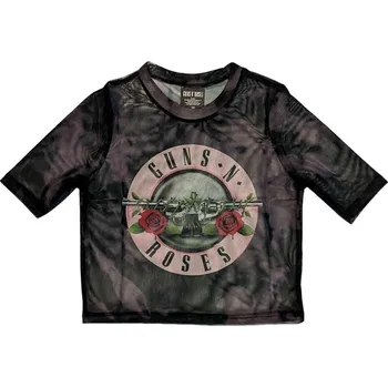 Guns N' Roses Pink Tint Bullet Logo Black XS Dámské Tričko