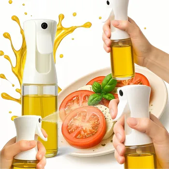 Nádoba na olej a ocet Rozprašovač na Olej Olivový Olej 200 ml Skleněný dávkovač sprej atomizér