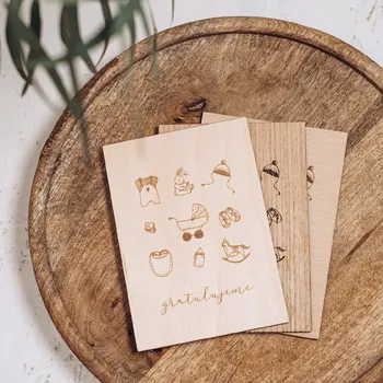 Dědova dílna Dřevěné přání Gratulujeme - výbavička Dřevo: Bříza