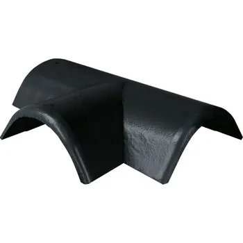 Střešní krytina Hřebenáč rozdělovací levý T220 Bramac Protector Plus se dvěma příchytkami -ebenově černá