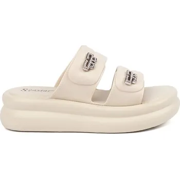 Dámské žabky Seastar Klasické světle béžové dámské nazouváky na platformě 39