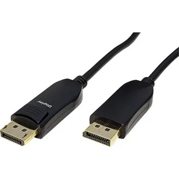 Video kabel ROLINE DisplayPort aktivní optický kabel v.2.1 (UHBR13,5, 10K@60Hz), DP(M) - DP(M),černý, 15m - 14.01.3501